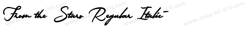 From the Stars Regular Italic字体转换